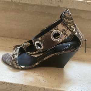 Just Cavalli, snake skin brown/beige sandals size 40